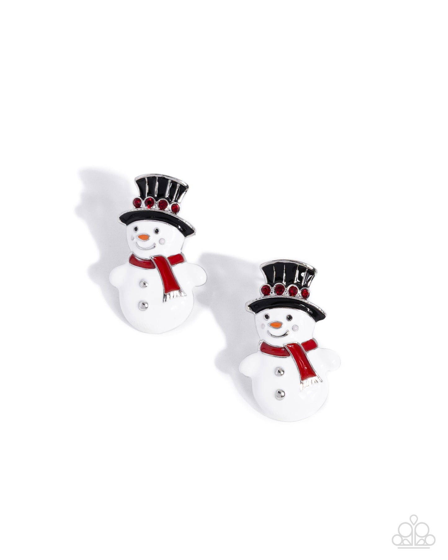 Frosty Flair - Multicolored Snowman Paparazzi Post Earrings