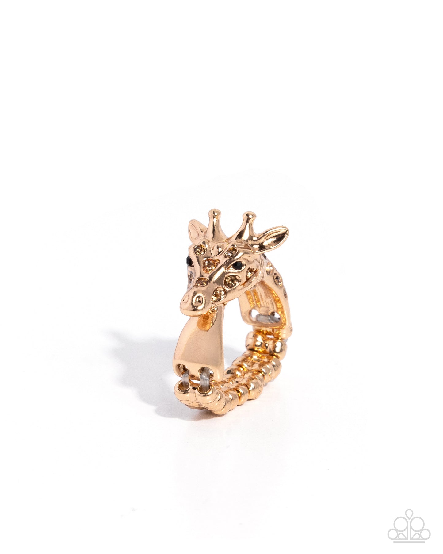 Giraffe Glam - Brown Spots/Gold Giraffe Paparazzi Ring