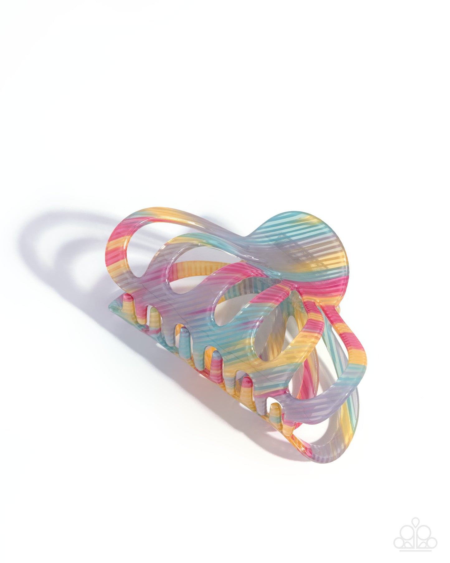 Spellcasting Stripes - Multicolored Stripe Paparazzi Hair Claw Clip