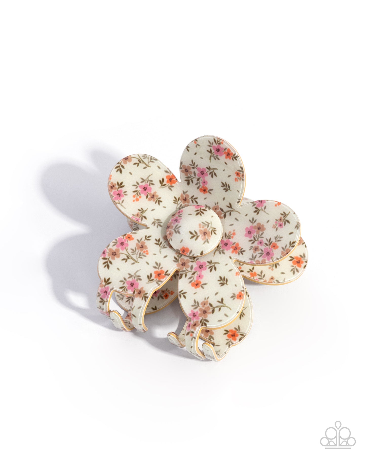 Dueling Flowers - Yellow & Multicolored Flowers Paparazzi Hair Claw Clip