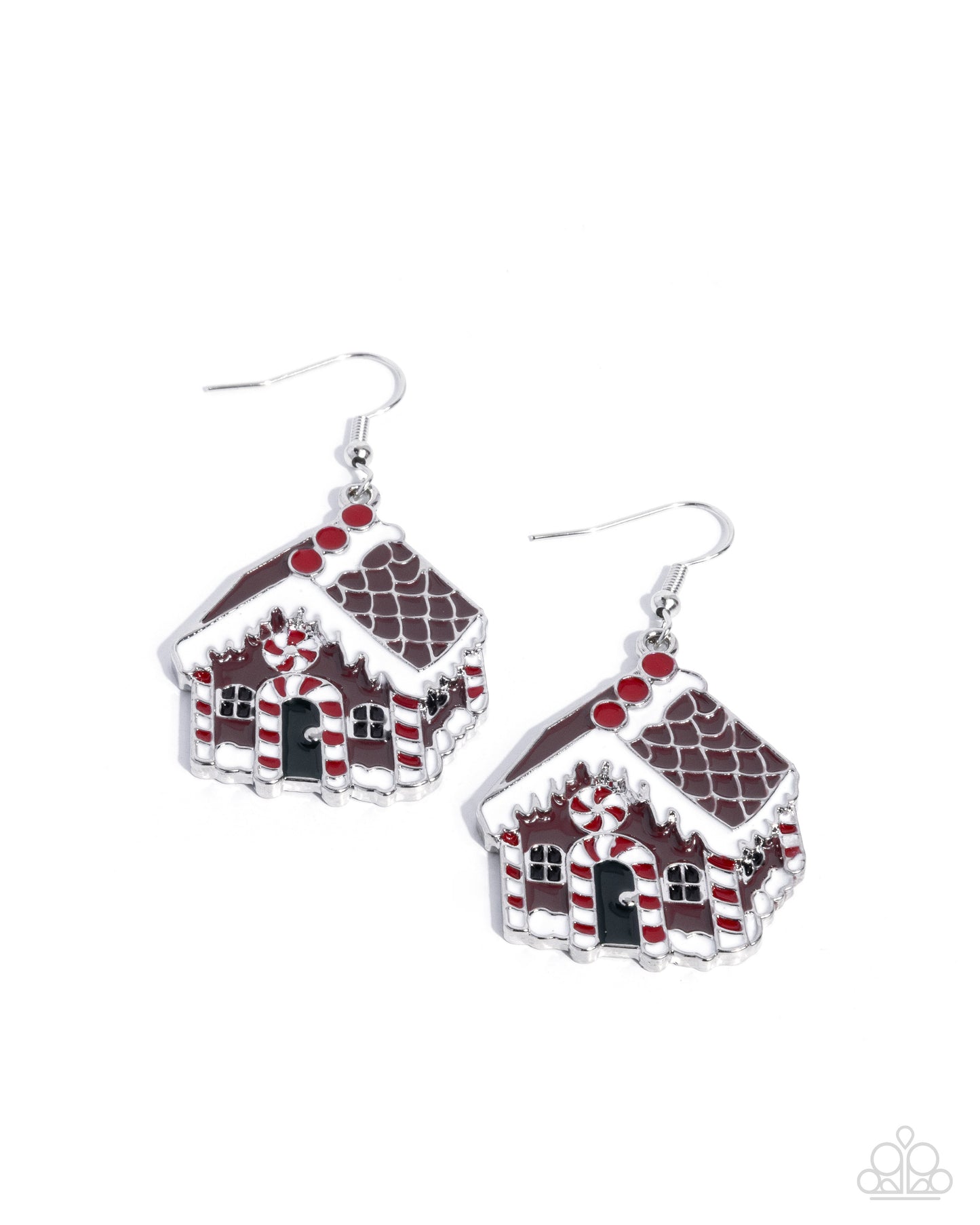Gingerbread Competition - Multicolored Gingerbread House Paparazzi Earrings
