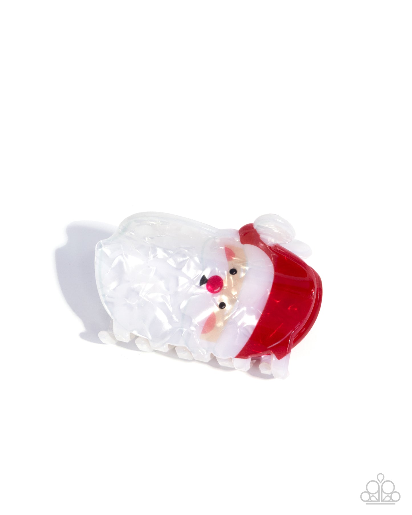 Santa Claus is Coming to Town - Multicolored Acrylic Santa Paparazzi Hair Clip