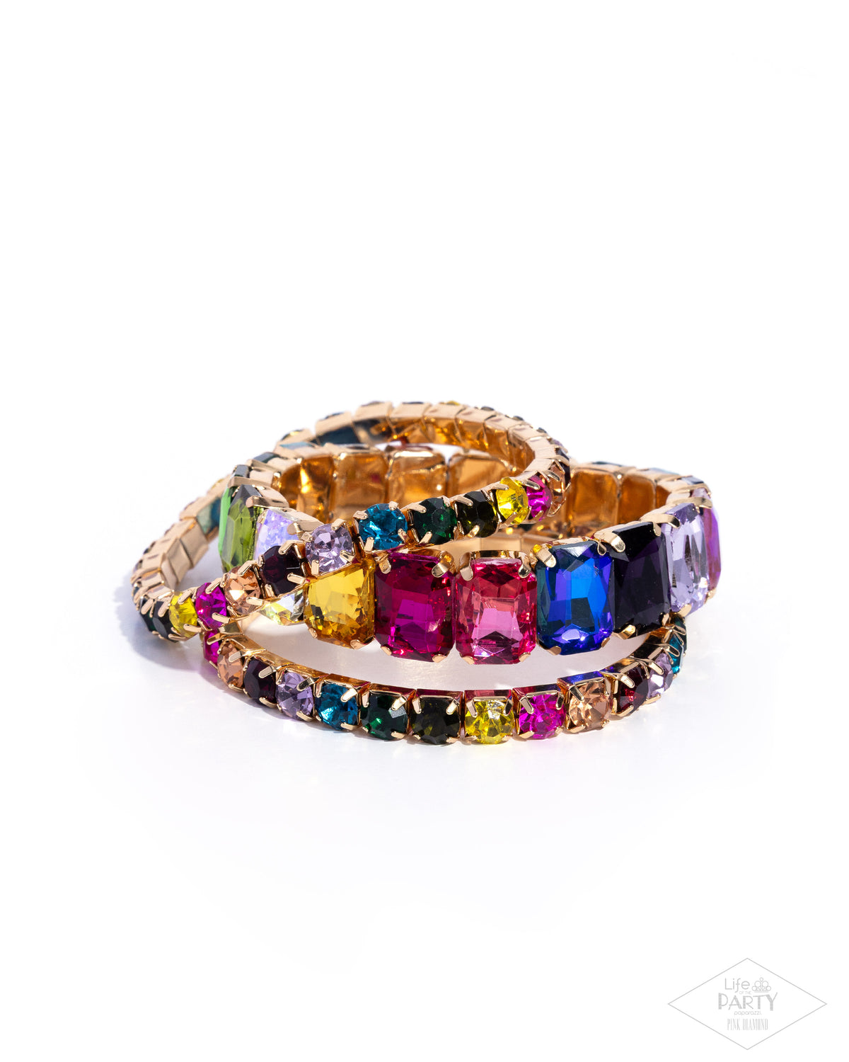 Candescent Caliber - Multicolored Gem Paparazzi Stretch Bracelet