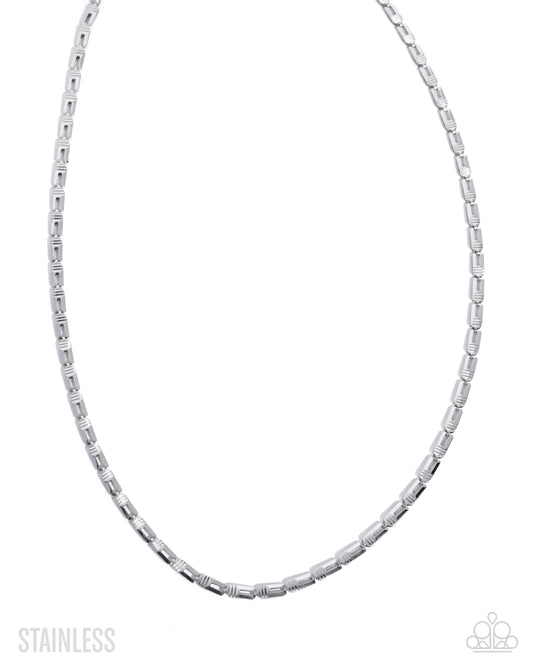 Unreal Urban - Silver Stainless Steel Chain Paparazzi Men's Necklace
