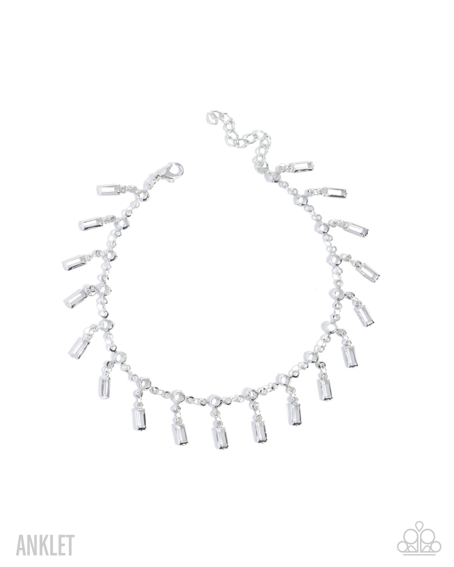 Effervescent Element - White Beads/Silver Fittings Paparazzi Anklet