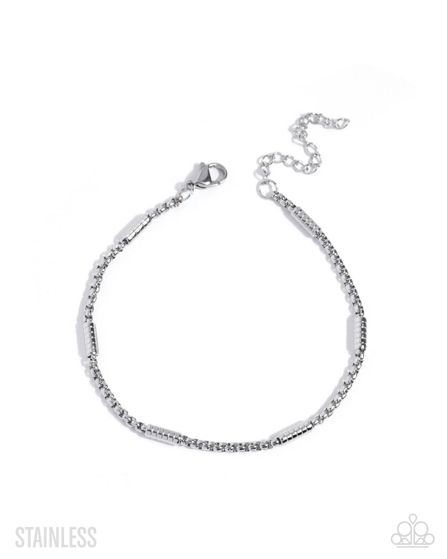 Timeless Tyrant - Silver Stainless Steel Abstract Chain Paparazzi Men's Bracelet