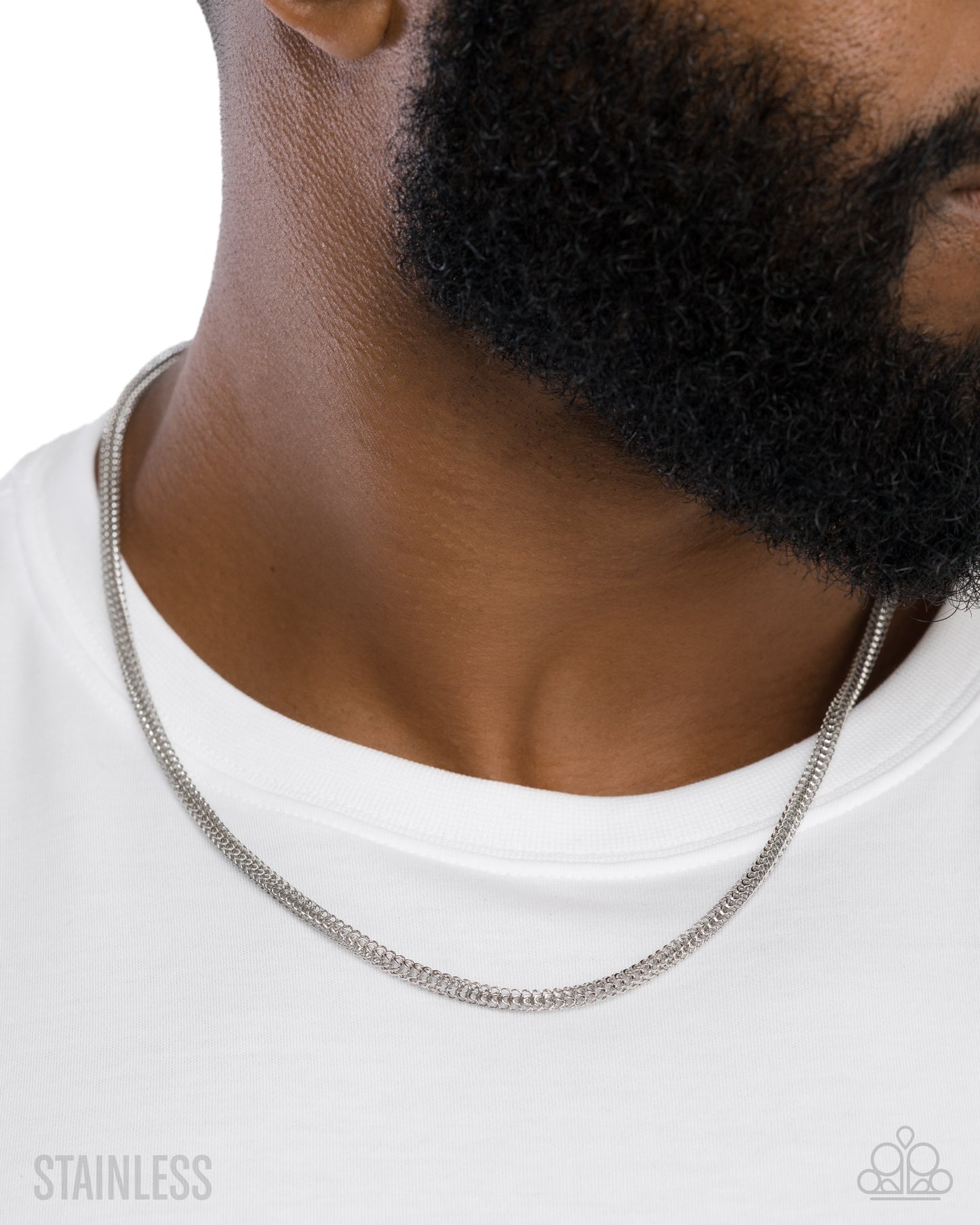Elemental Effect - Silver Stainless Steel Abstract Chain Paparazzi Necklace