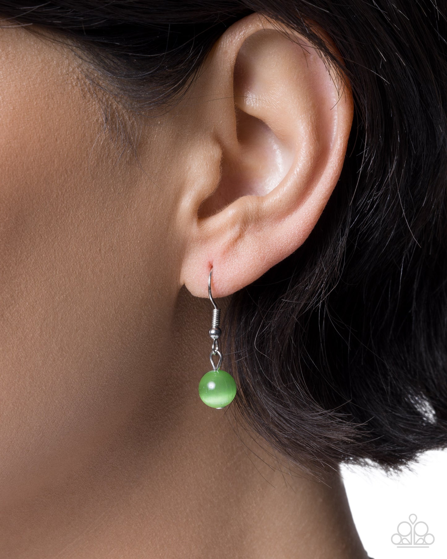 Executive Effort - Green/Blue Gems, Cat's Eye Stones Paparazzi Necklace & matching earrings