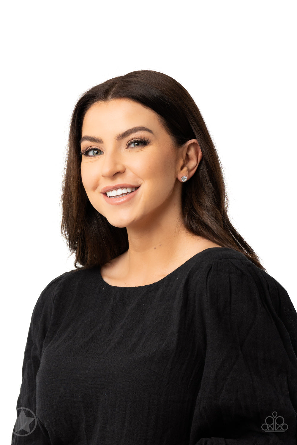 Just In TIMELESS - White Rhinestone Paparazzi Post Earrings