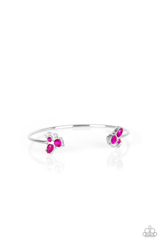 Going For Glitter - Pink Rhinestone Cuff Paparazzi Bracelet