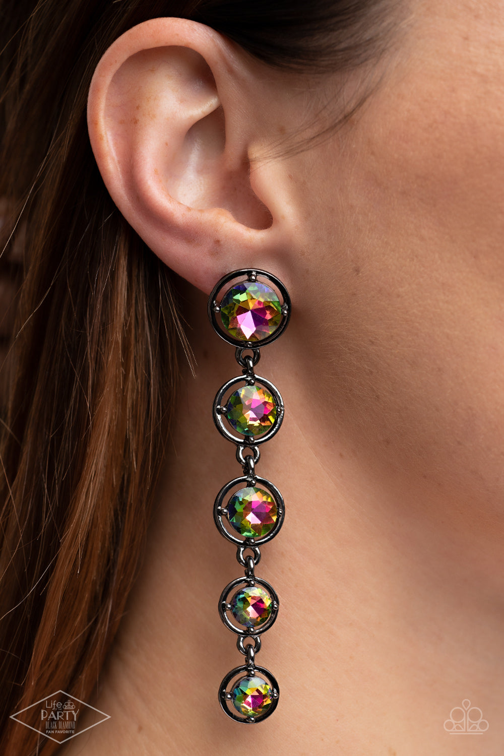Drippin In Starlight - Multi Rainbow Gem Paparazzi Earrings
