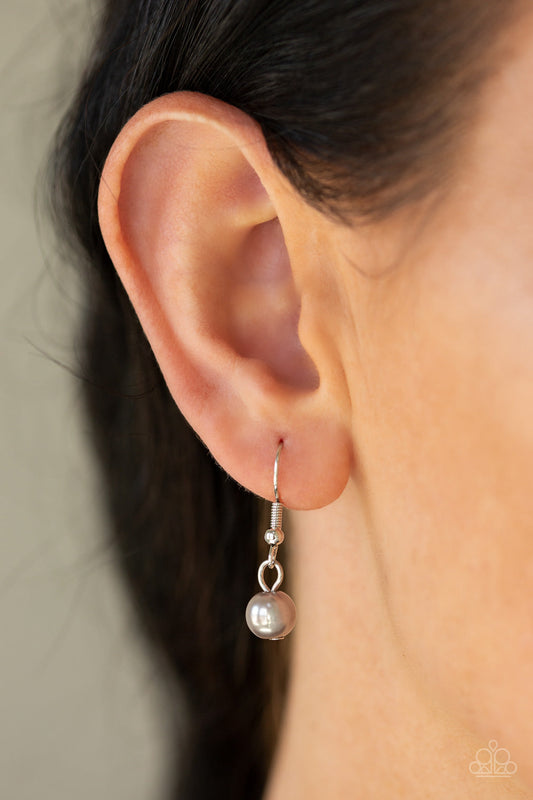 Timeless Taste - Multi Blue & Silver Pearl Asymmetrical Finish Necklace & matching earrings