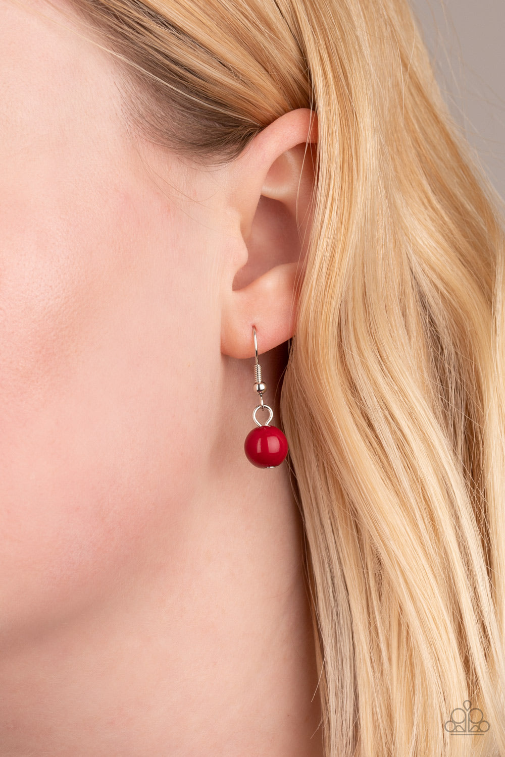 Endless Effervescence - Red Wine Beads & Faceted Teardrop Beaded Fringe Necklace & matching earrings