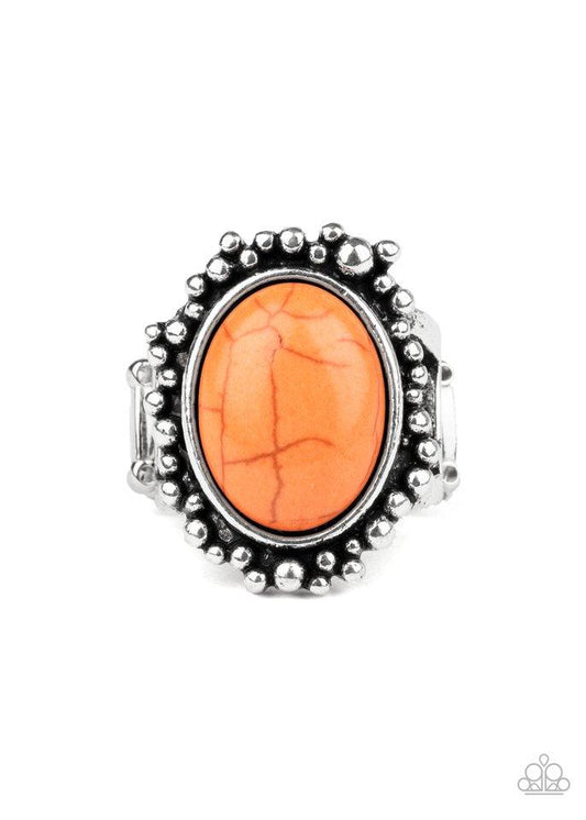Desert Mine - Orange Stone Paparazzi Ring
