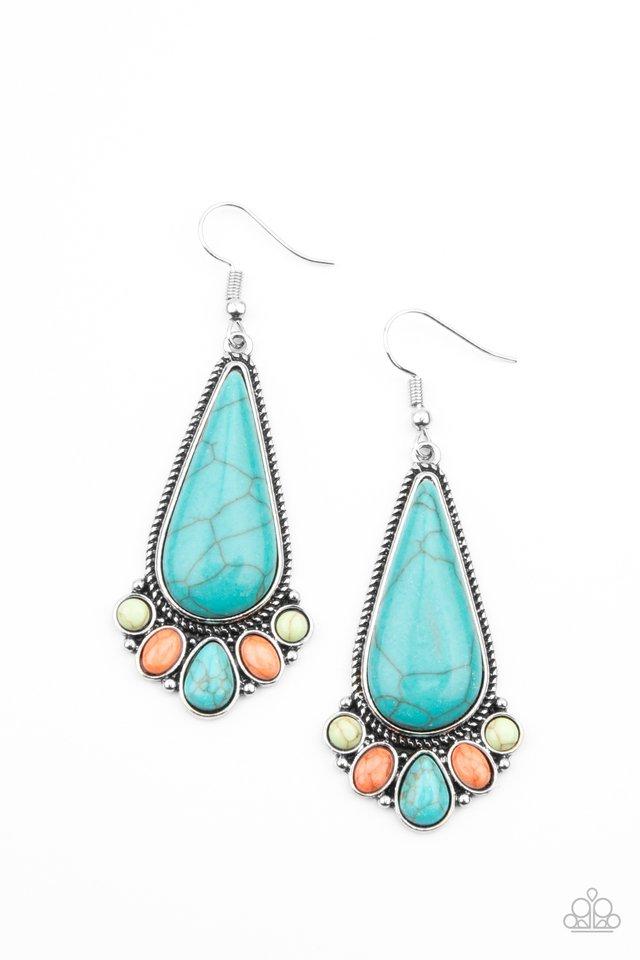 Rural Recluse - Multi Stone Paparazzi Earrings