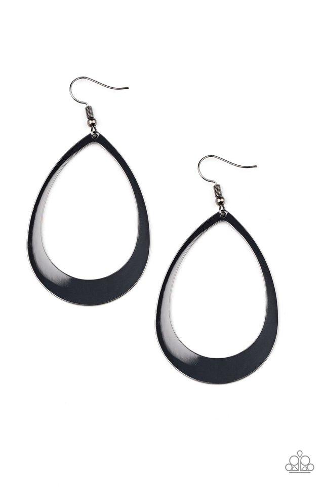 Fierce Fundamentals - Gunmetal Paparazzi Earrings