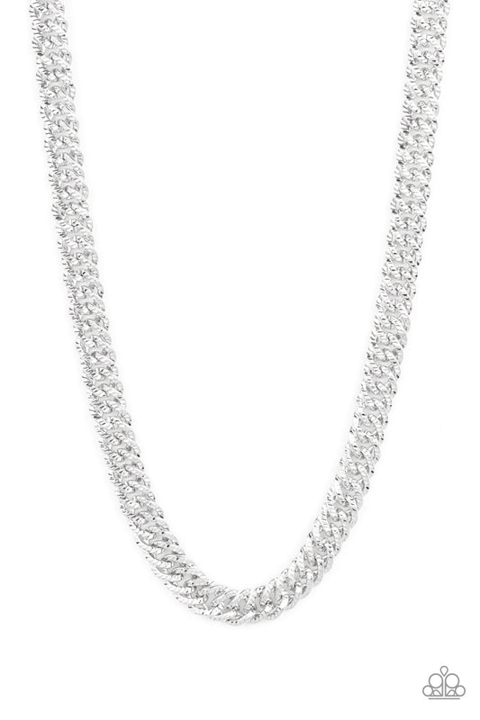 Urban Uppercut - Silver Oversized Chain Paparazzi Necklace
