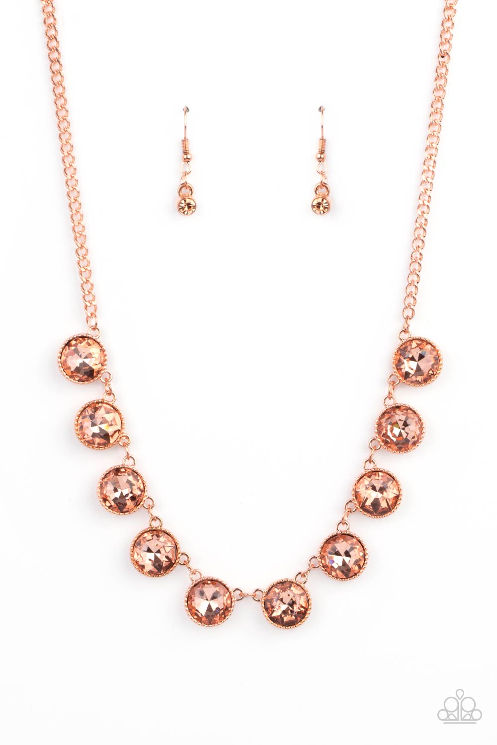 Mystical Majesty - Copper Mystical Iridescence Gem Paparazzi Necklace & matching earrings