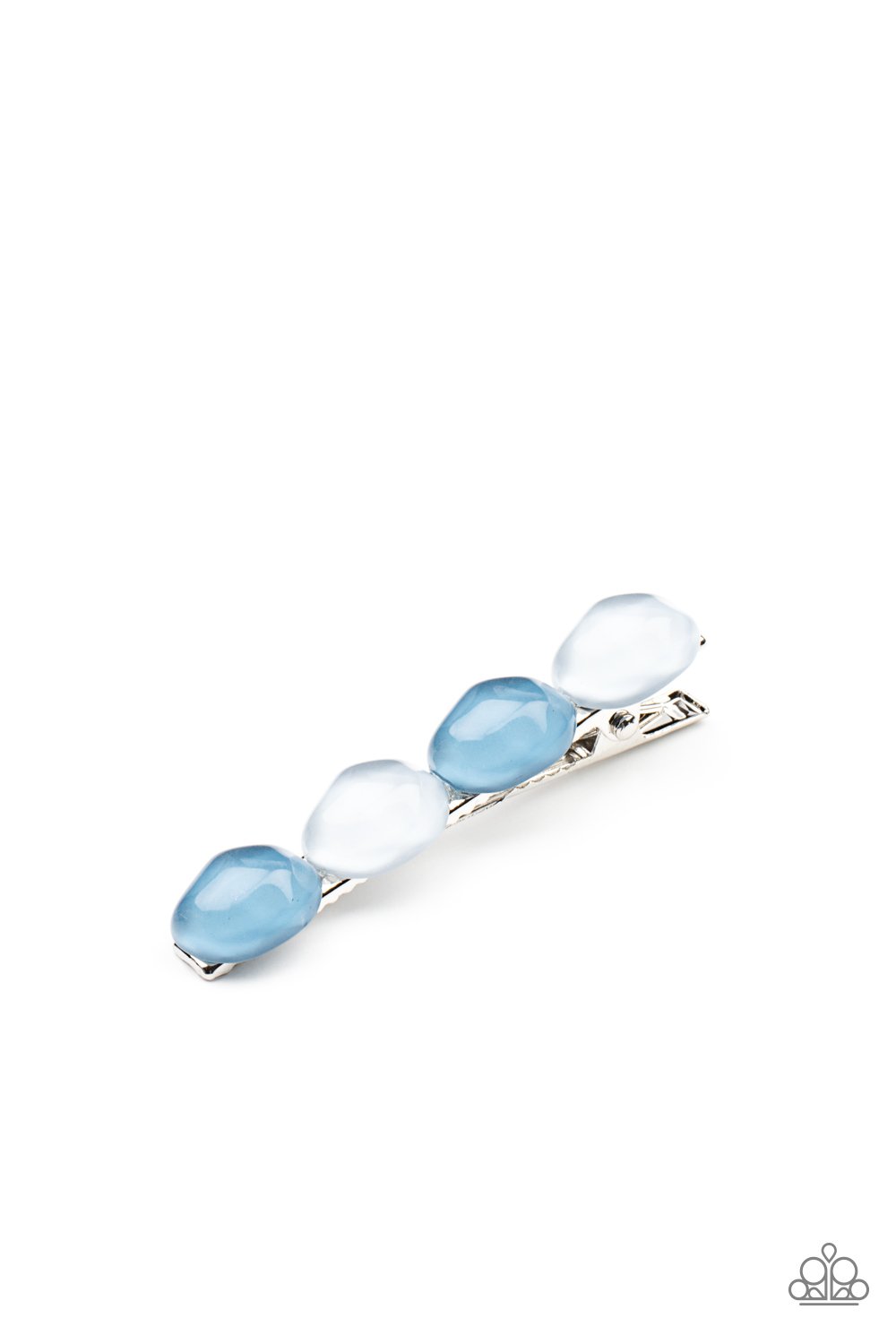 Bubbly Reflections - Blue Pebble-Like Beaded Paparazzi Hair Clip