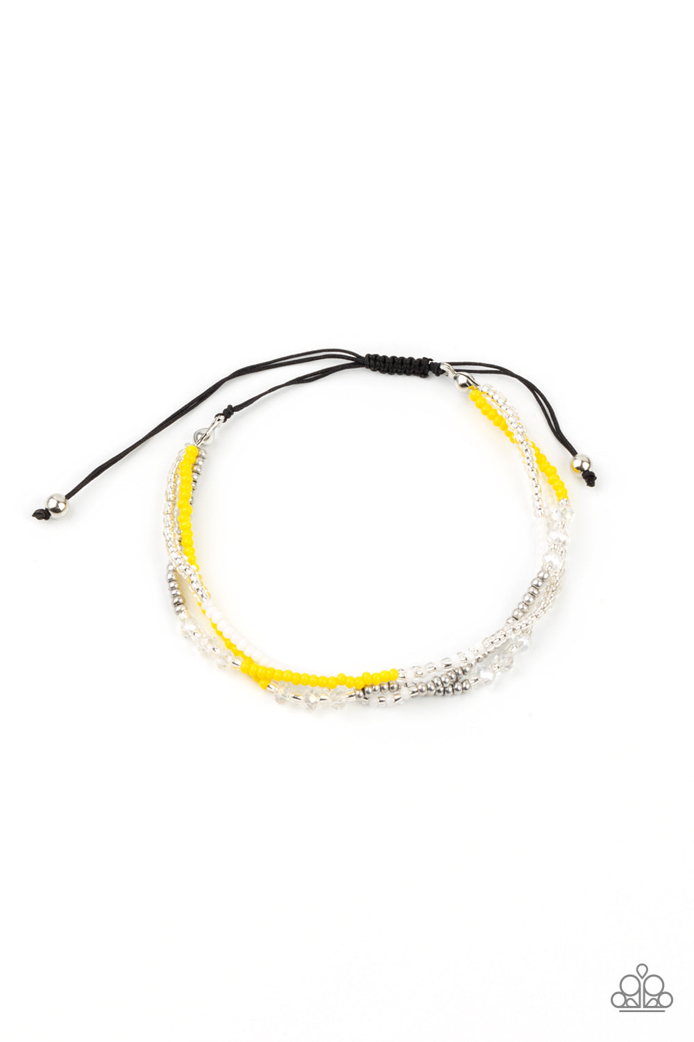 BEAD Me Up, Scotty! - Yellow & White Seed Bead Paparazzi Urban Bracelet