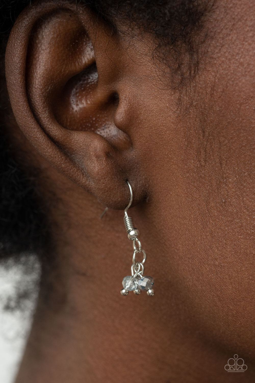 Words To Live By - Silver Metallic Bead "Wife. Mom. Boss" Paparazzi Pendant Necklace & matching earrings