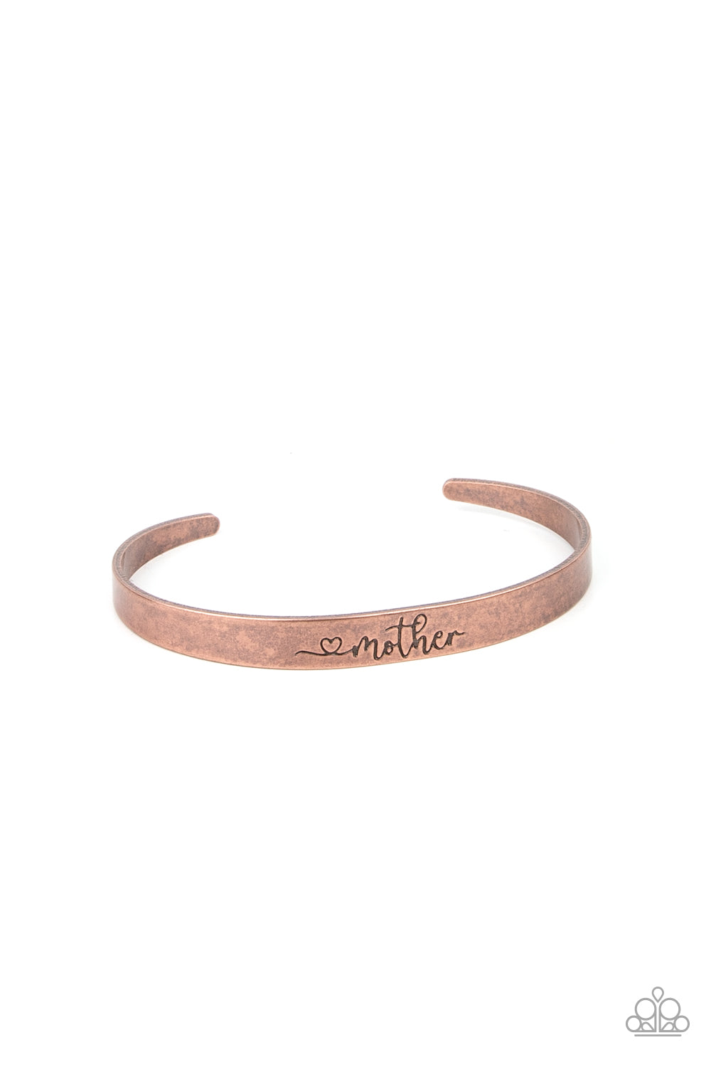 Sweetly Named - Copper "Mother" Paparazzi Cuff Bracelet