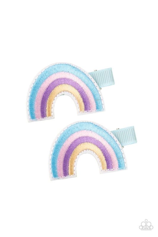 Follow Your Rainbow - Blue, Pink, Purple, & Gold Rainbow Paparazzi Hair Clip