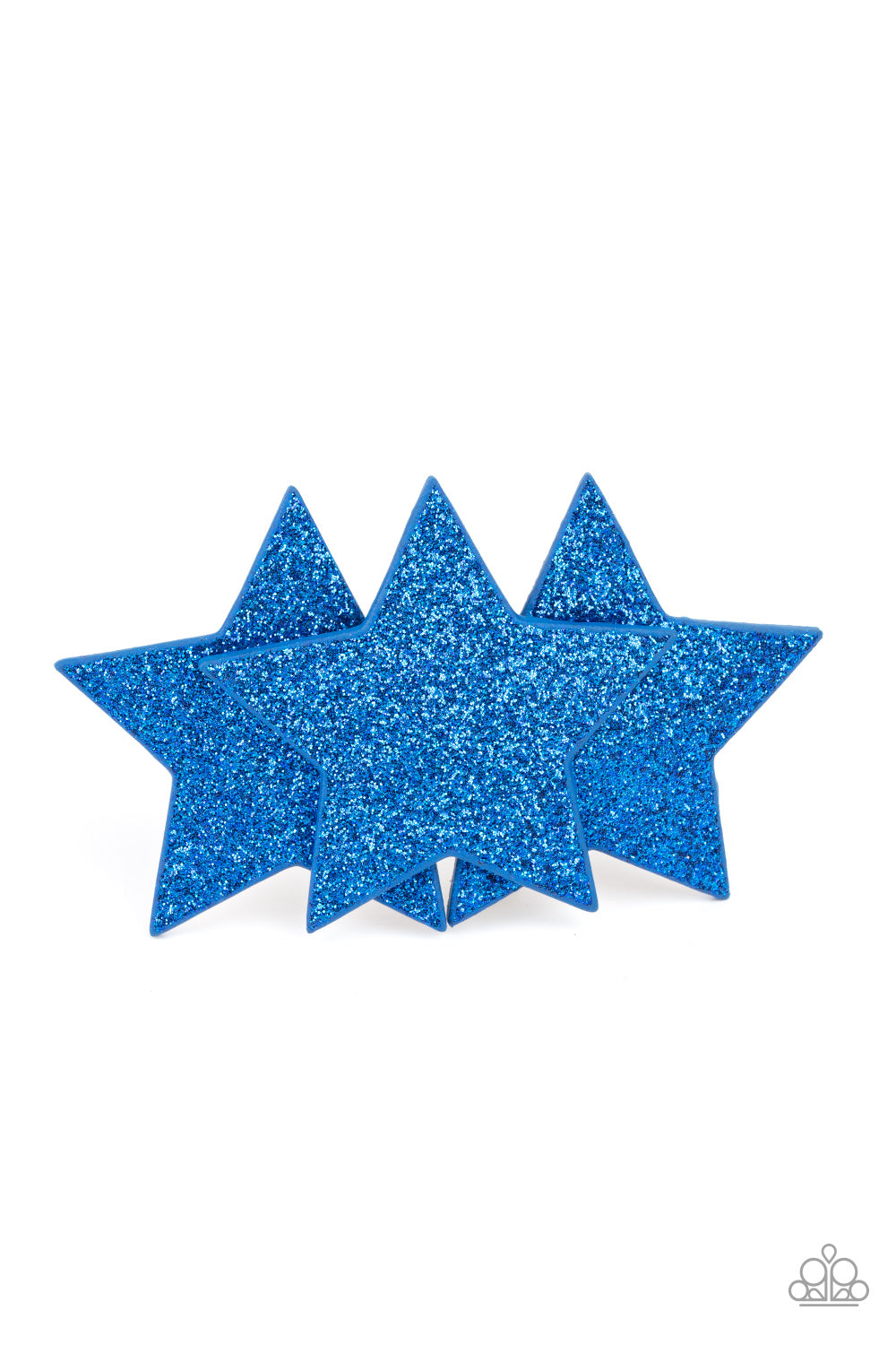 Happy Birthday, America - Blue Glitter Leather Star Paparazzi Hair Clip