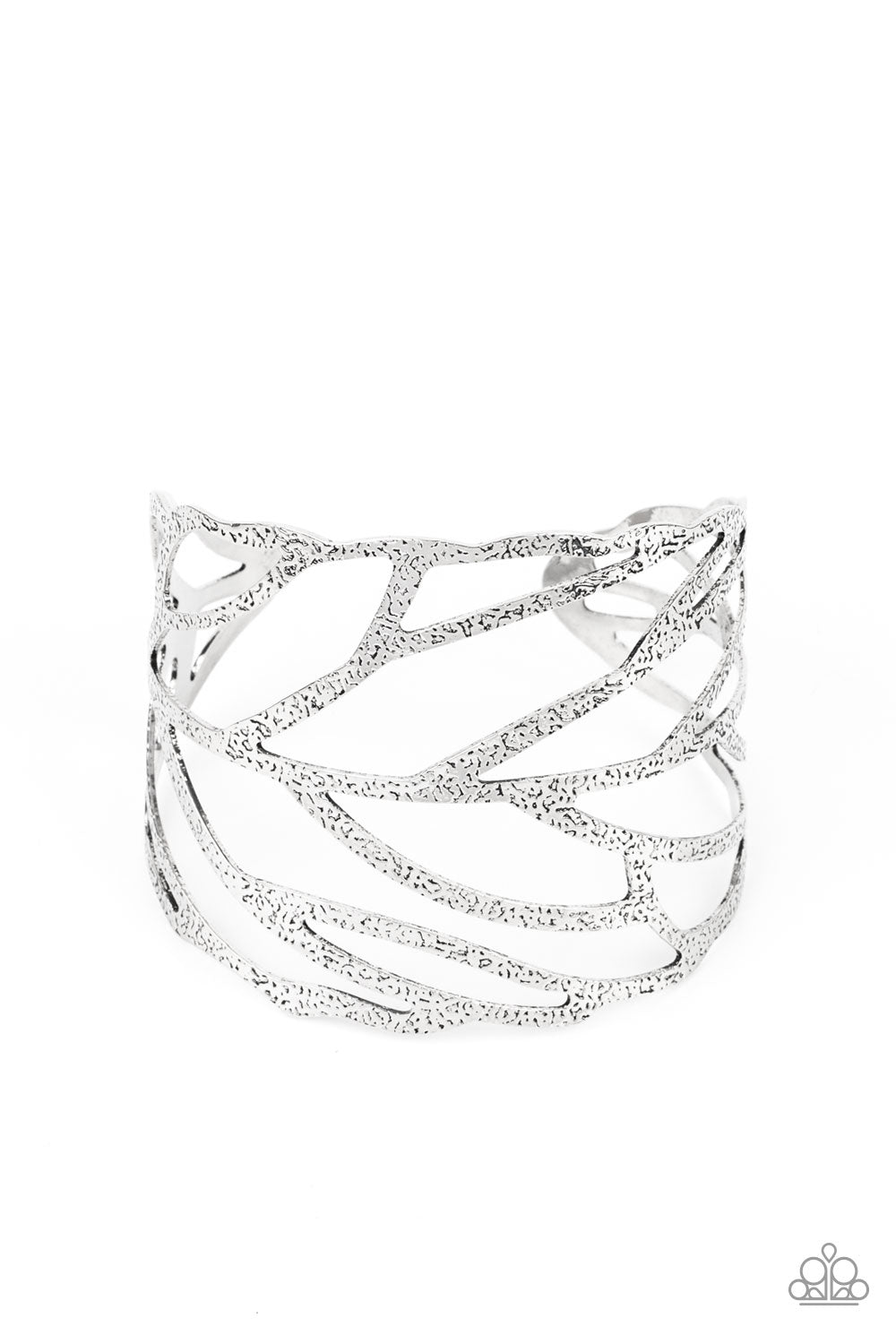 FLOCK, Stock, and Barrel - Silver Airy Feather Paparazzi Cuff Bracelet