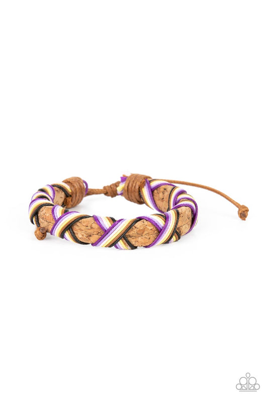 Desert Pirate - Multi Woven Cording & Cork Band Paparazzi Urban Bracelet