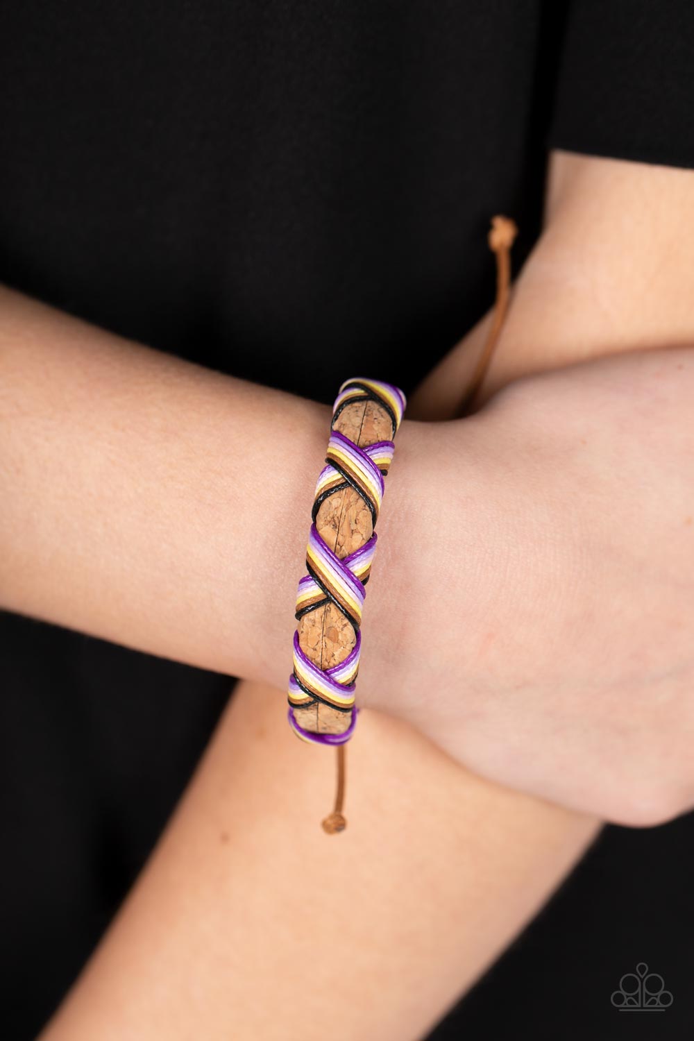 Desert Pirate - Multi Woven Cording & Cork Band Paparazzi Urban Bracelet