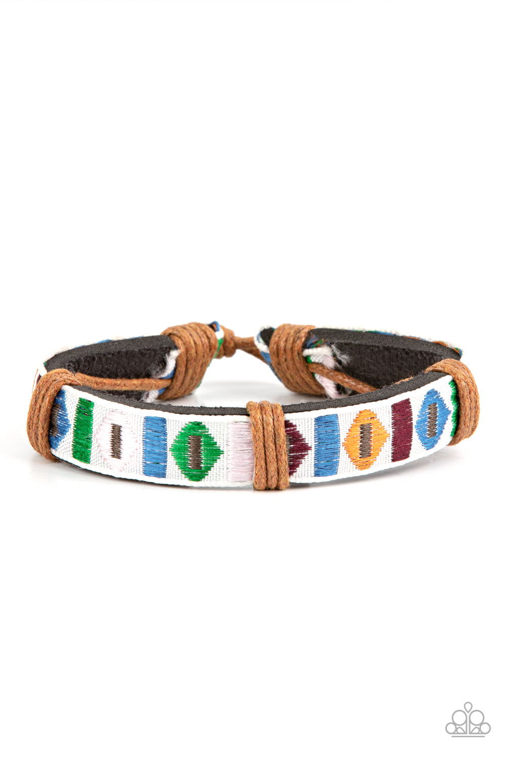 Textile Trendsetter - Multi Geometric Textile Print Paparazzi Urban Bracelet