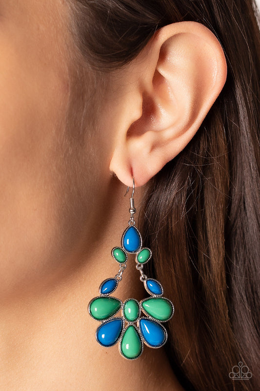 Colorfully Canopy - Multi Oval, Marquise, & Teardrop Beaded Paparazzi Earrings