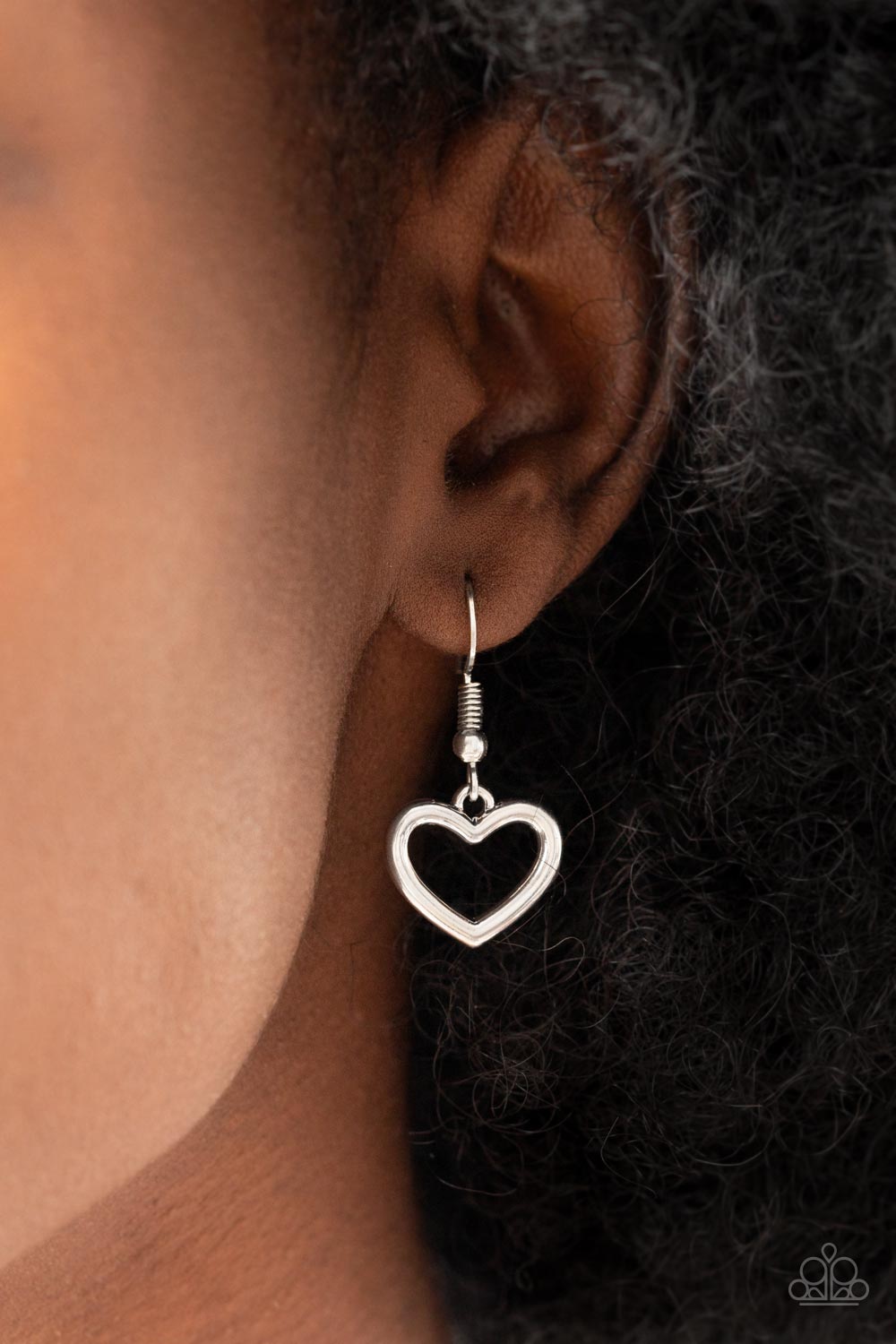 Fashionable Flirt - Pink Suede & Silver Heart Paparazzi Necklace & matching earrings