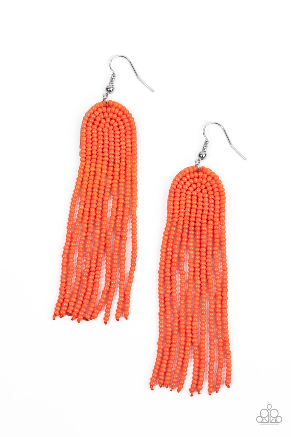 Right as RAINBOW - Orange Seed Bead Rainbow Arch Paparazzi Earrings