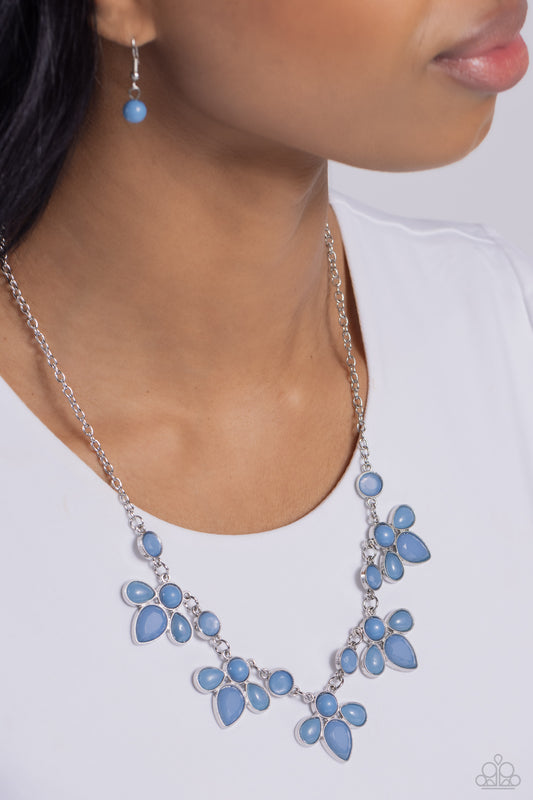 FROND-Runner Fashion - Blue Teardrop Beaded Paparazzi Necklace & matching earrings