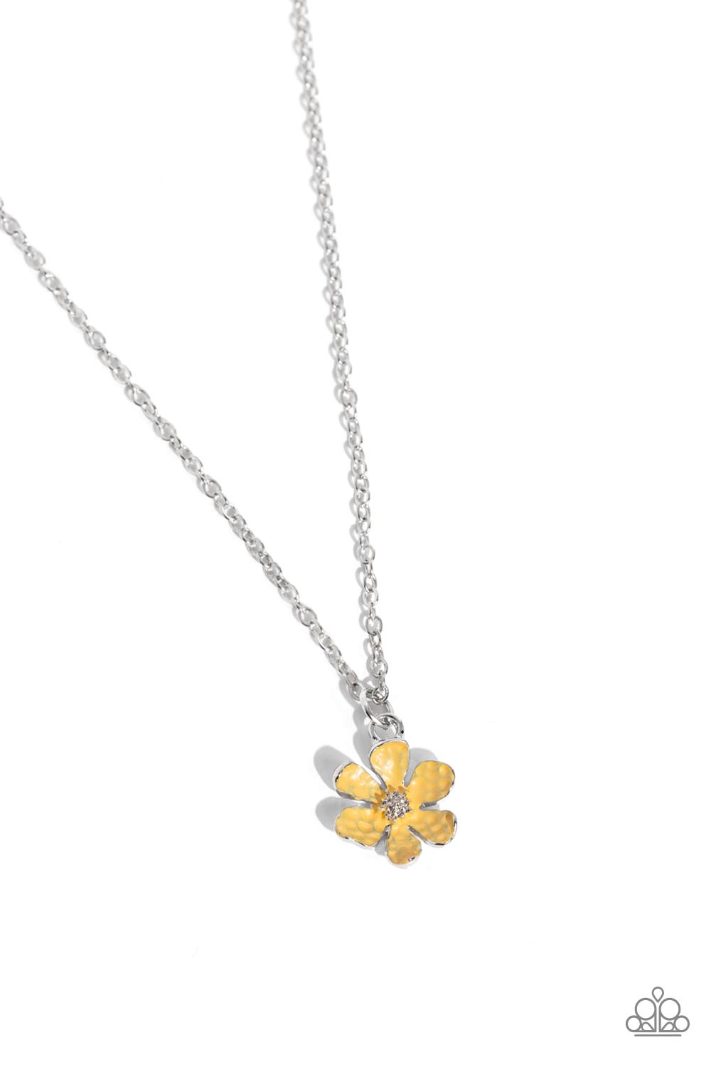 Cottage Retreat - Yellow Dainty Flower Pendant Paparazzi Necklace & matching earrings