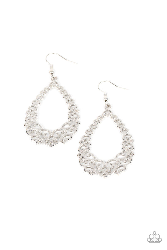 Granada Garland - Silver Vine-Like Filigree Earrings