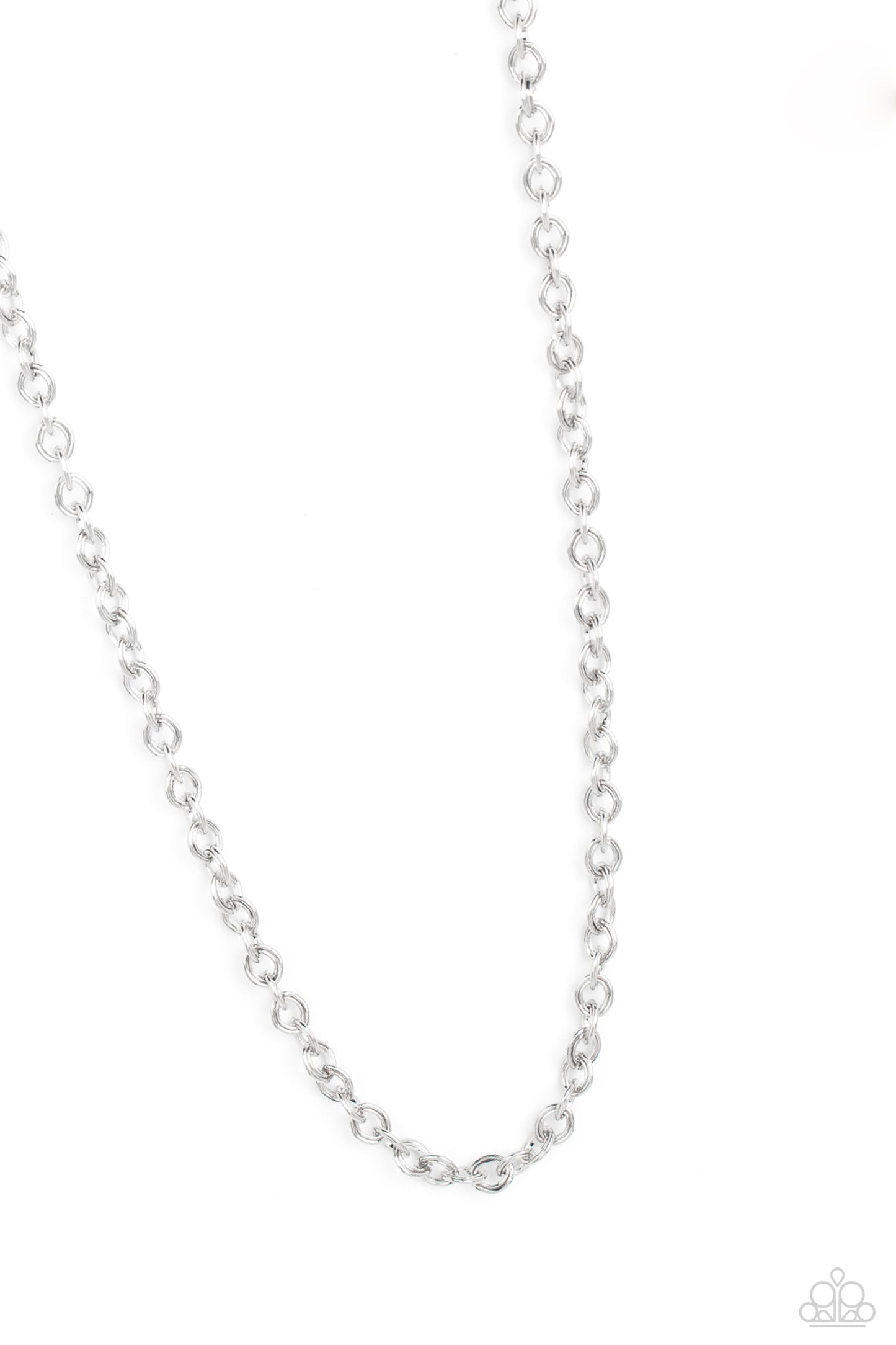 Its GOAL Time - Silver Asymmetrical Linked Loops Paparazzi Men's Necklace