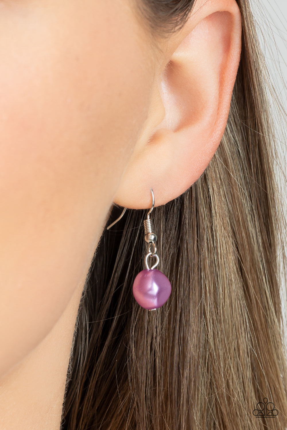 Think of the POSH-ibilities! - Purple Pearls & Silver Ring Paparazzi Necklace & matching earrings