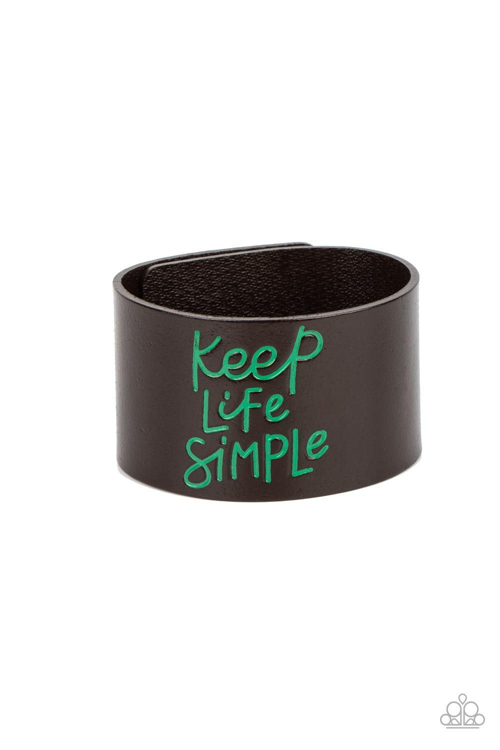 Simply Stunning - Green "Life is Simple" Paparazzi Snap Bracelet