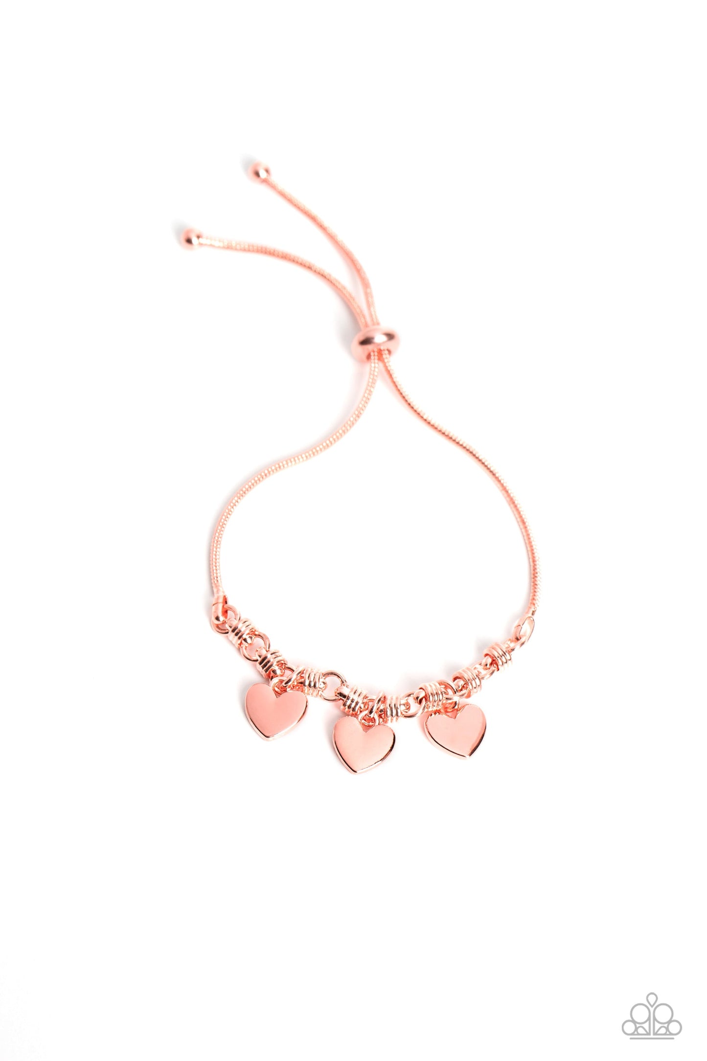 Romance Tale - Copper Hearts & Copper Snake Chain Paparazzi Urban Bracelet