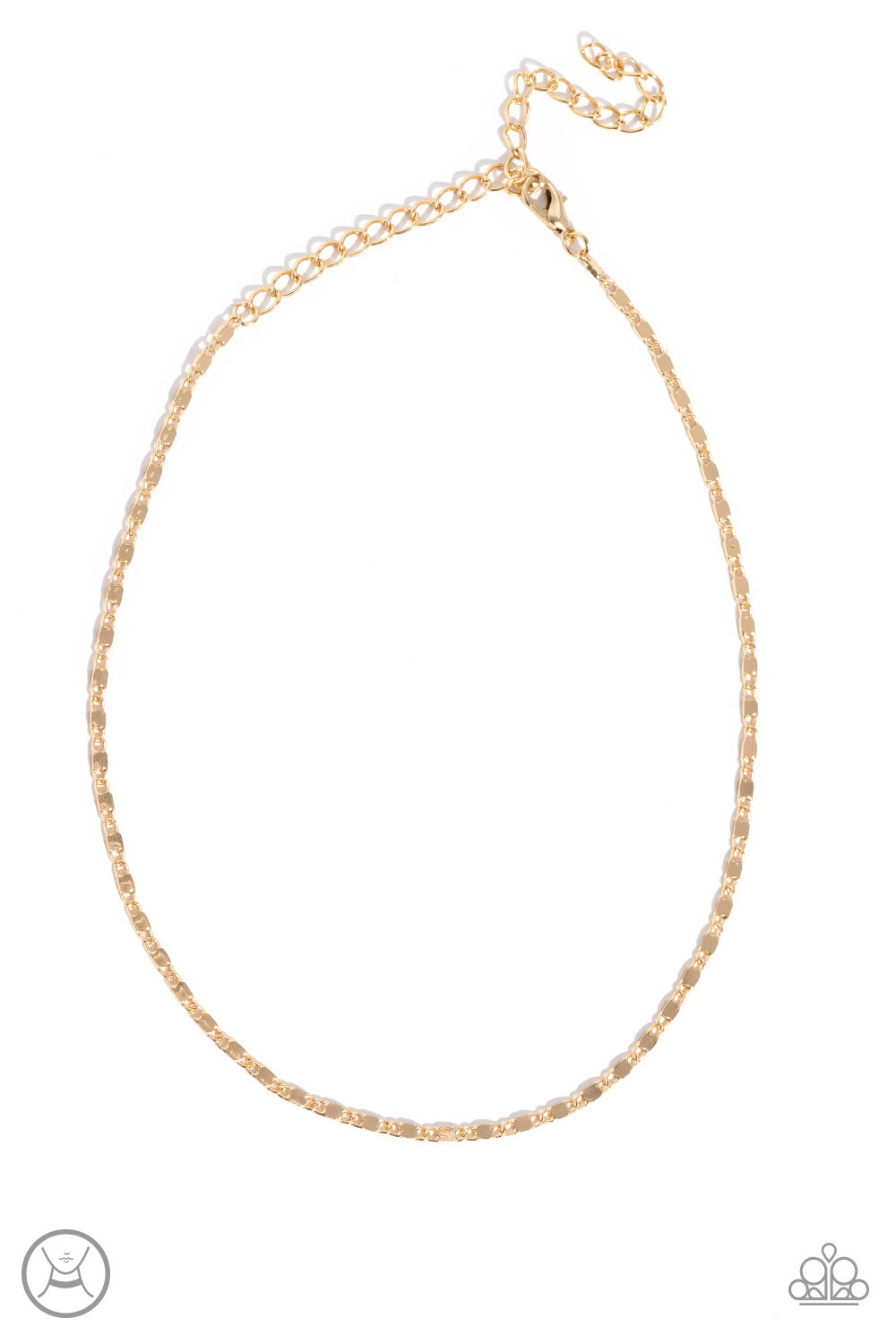 Minimalist Maiden - Gold Connected Disc Paparazzi Choker Necklace & matching earrings