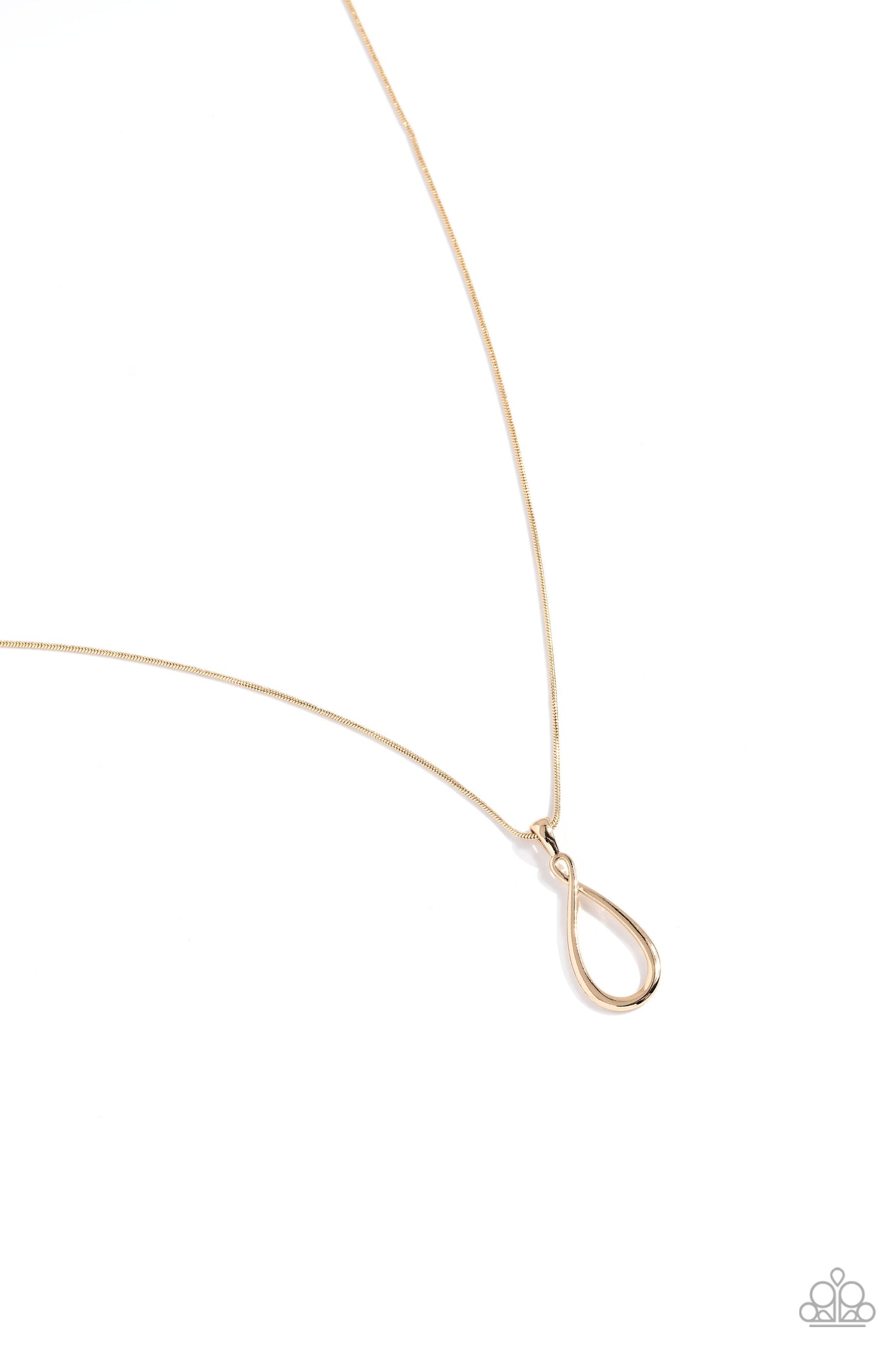 Close to You - Gold Teardrop Pendant Paparazzi Necklace & matching earrings