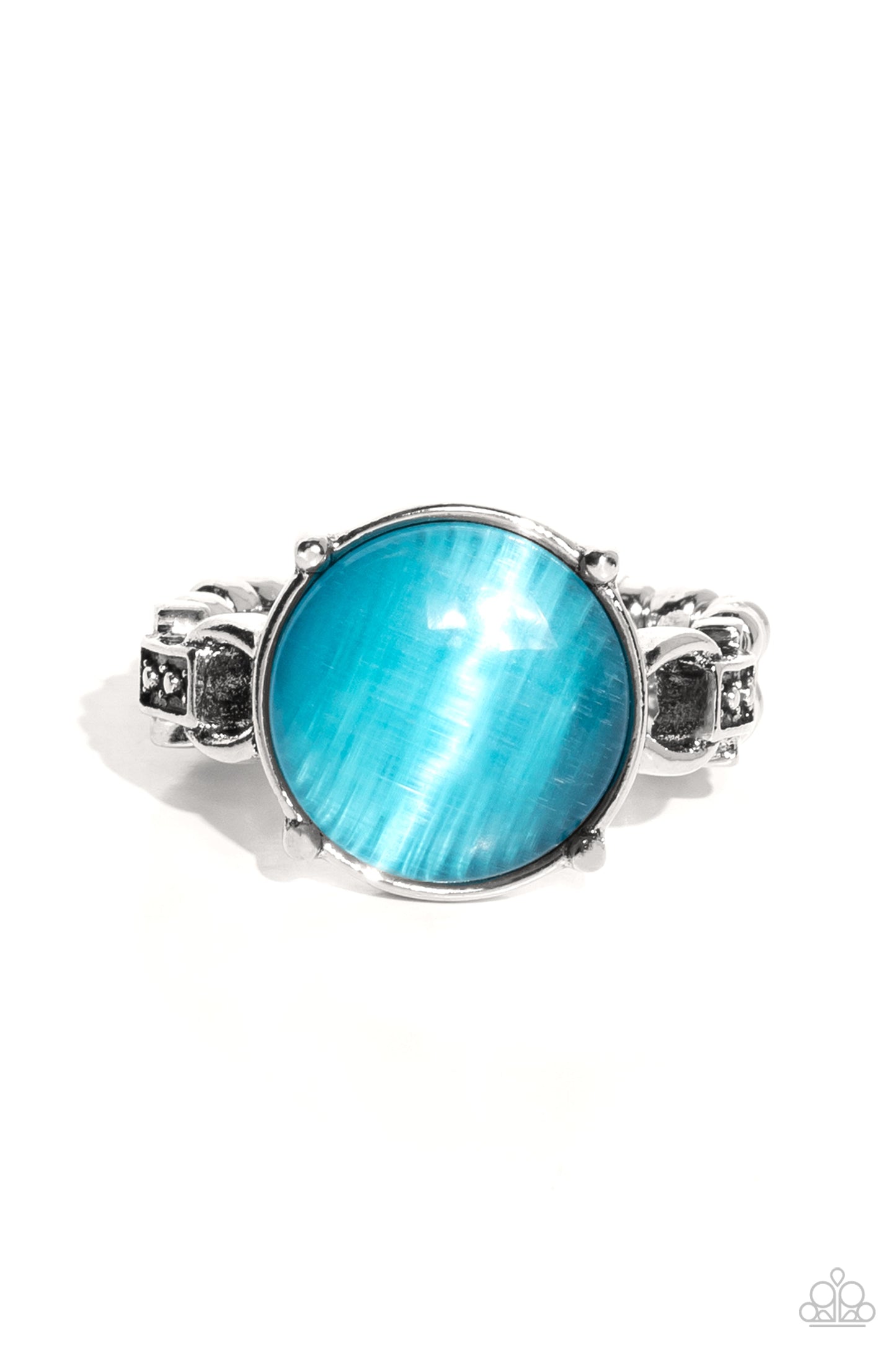 Upper Class Uniform - Blue Cat's Eye Stone Paparazzi Ring