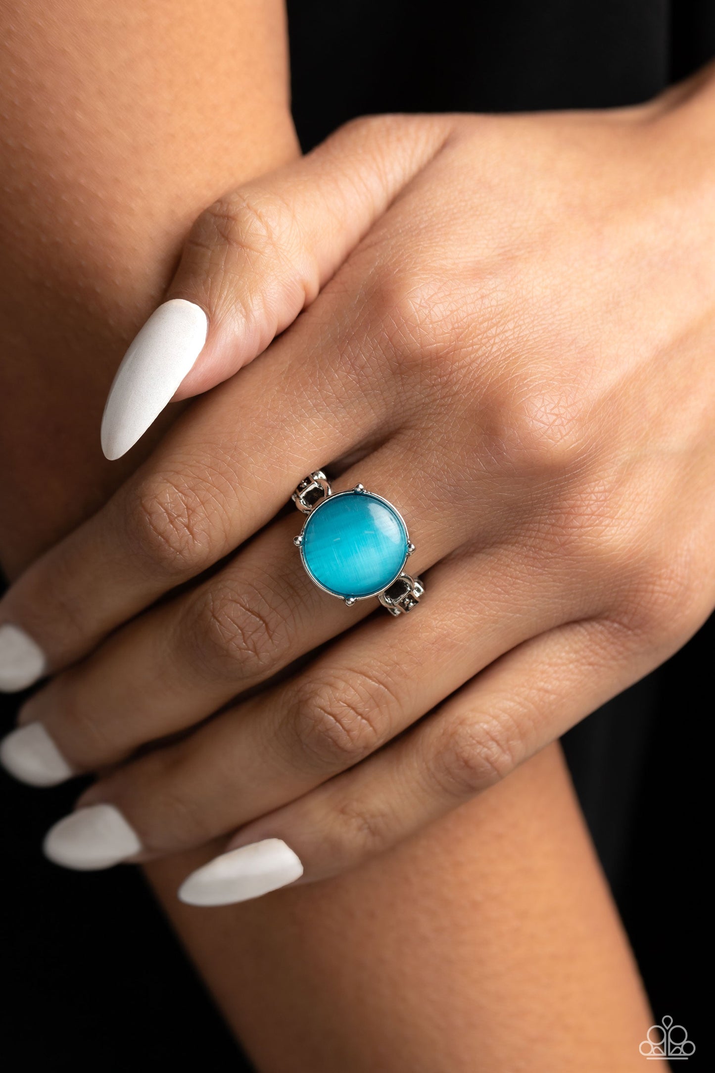 Upper Class Uniform - Blue Cat's Eye Stone Paparazzi Ring