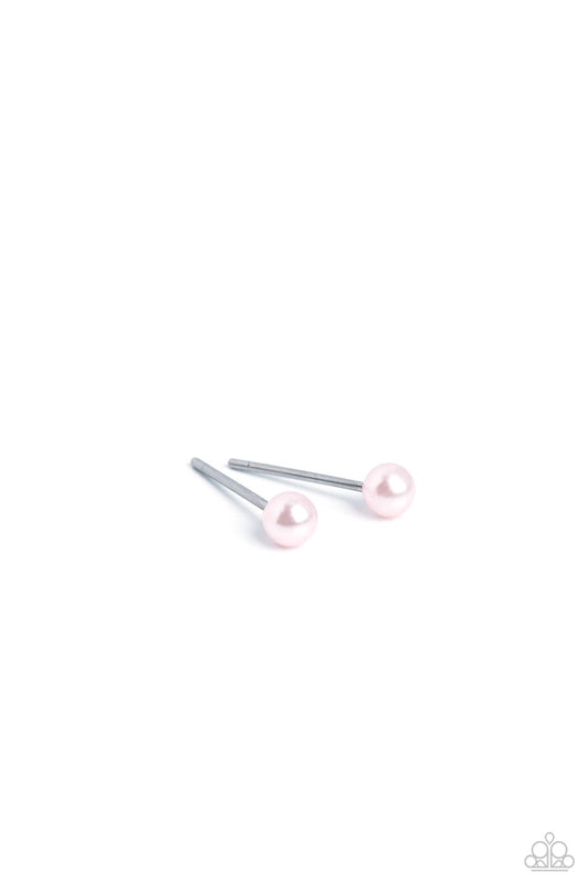 Dainty Details - Pink Dainty Pearl Paparazzi Post Earrings