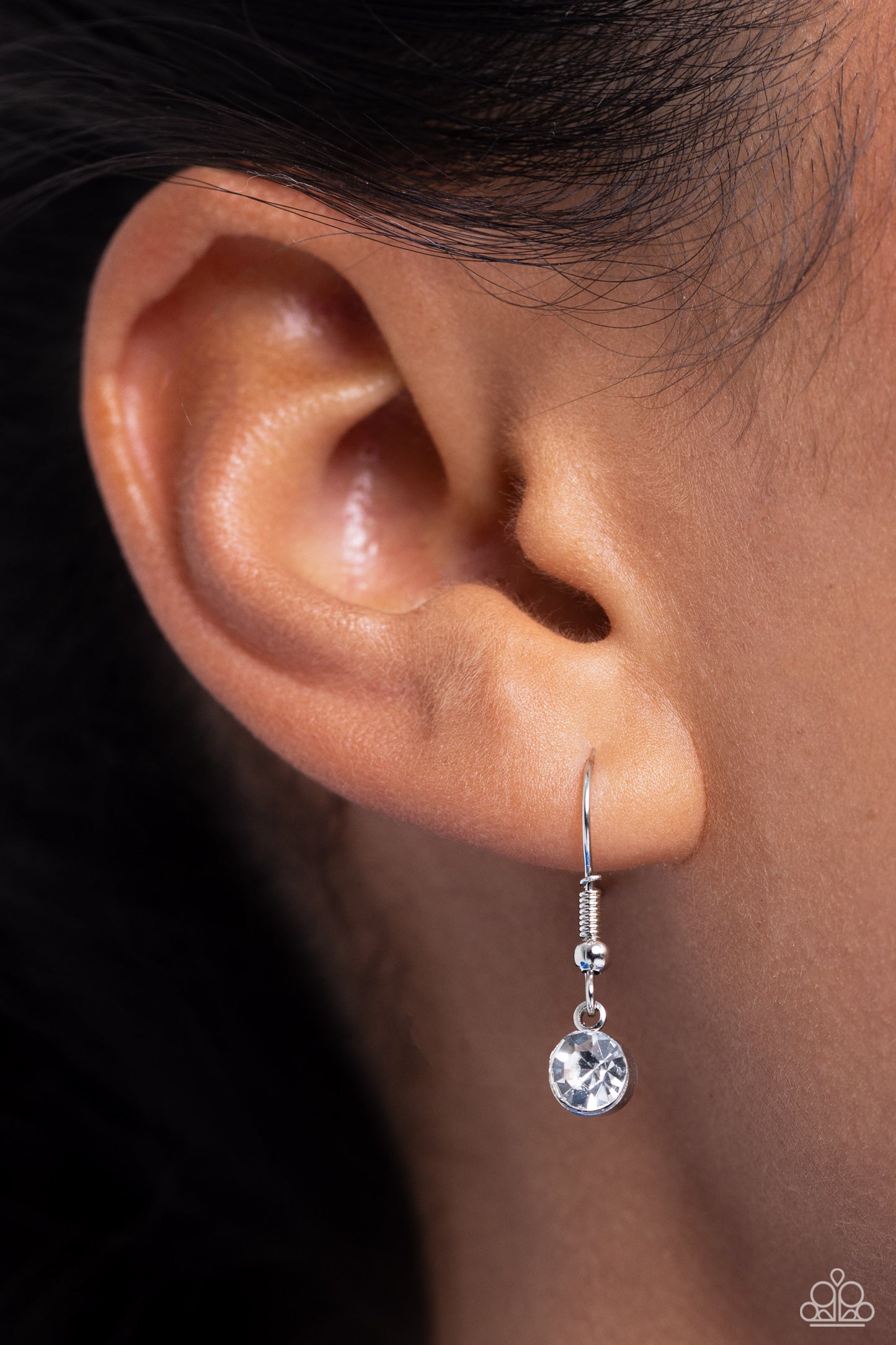 Dreamy Dowry - Silver Fittings/White Pearls/Smoky Gems Paparazzi Y Necklace & matching earrings