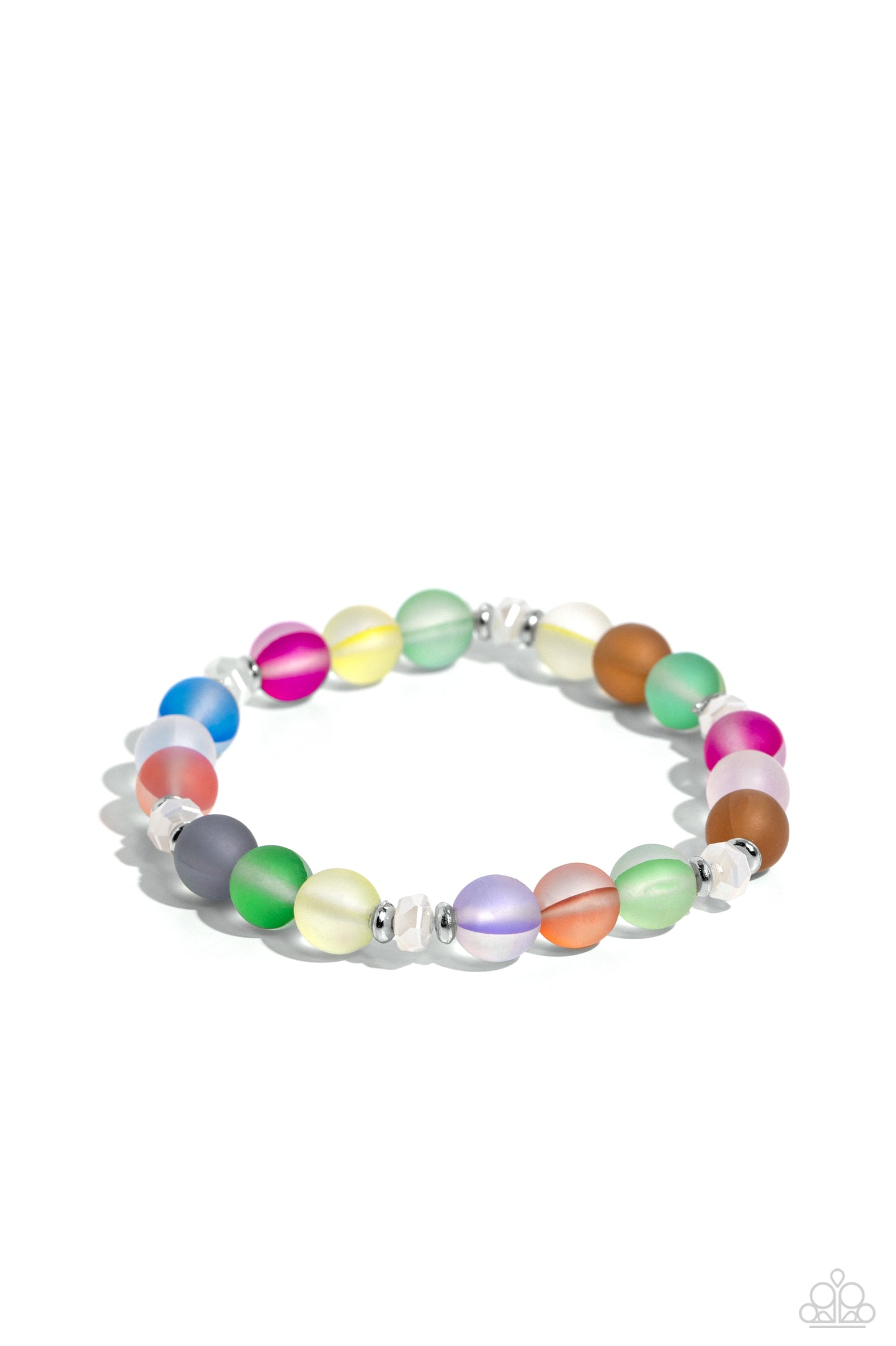 Mermaid Mirage - Multi Colored Frosted & Glassy Beaded Paparazzi Stretch Bracelet