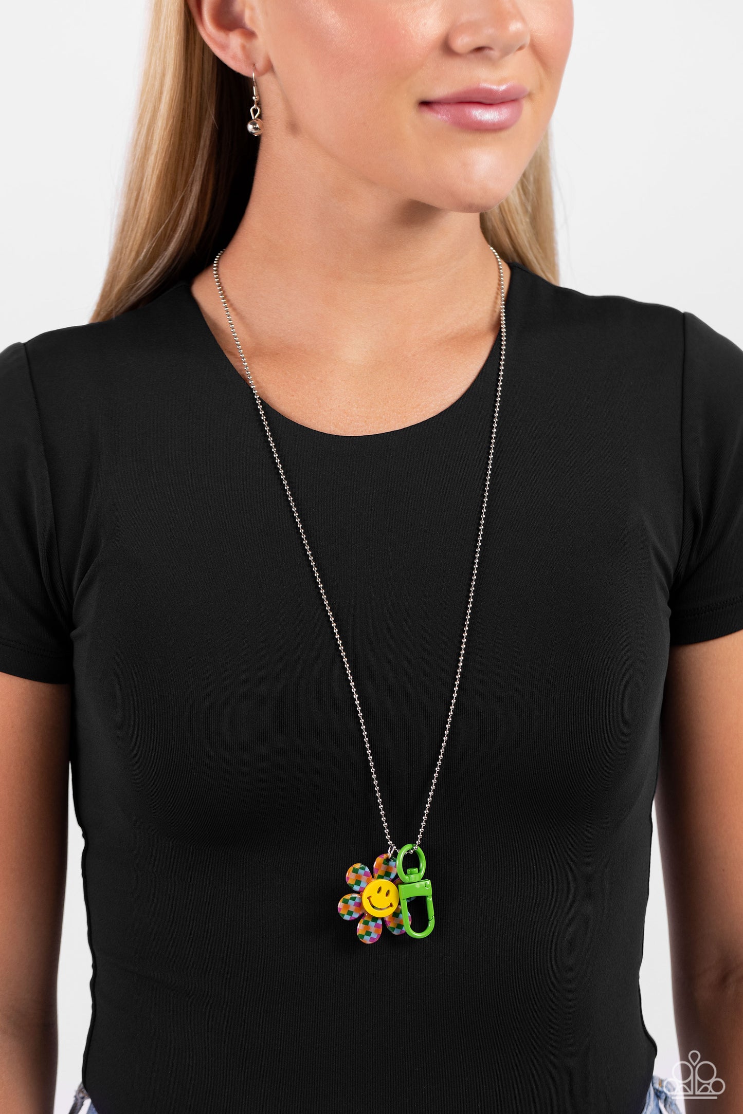 Take A HOOK At Me Now - Multi Colored Smily Charm Paparazzi LANYARD Necklace & matching earrings